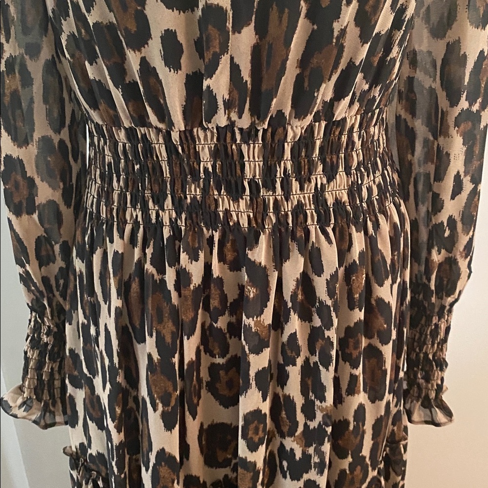 Taylor animal print size 10 lined elastic waist dress - Picture 3 of 9